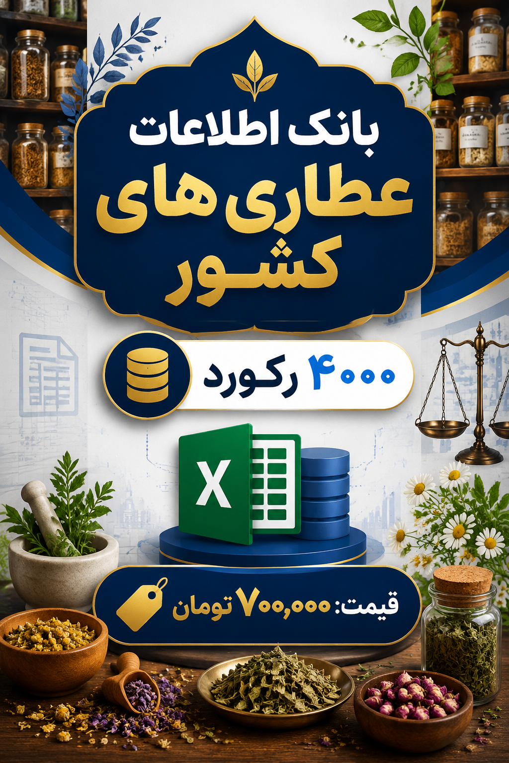 خرید بانک اطلاعات عطاری های کشور | ۳۴۷۰ شماره موبایل + فایل Excel