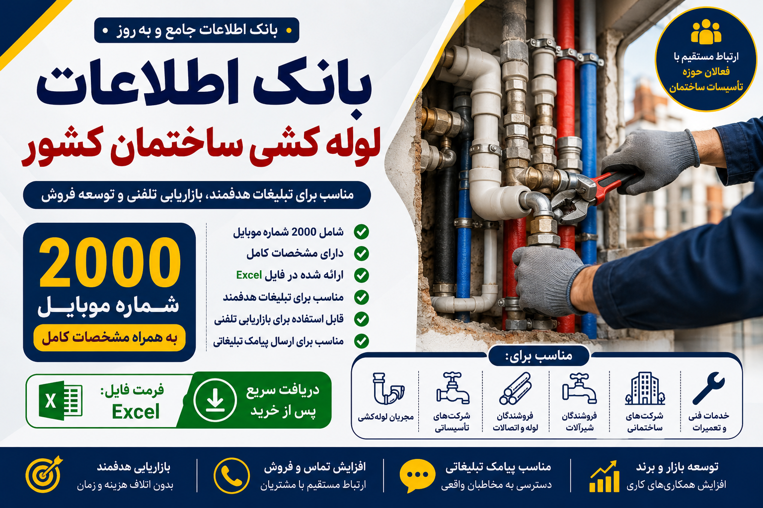 بانک اطلاعات لوله و اتصالات کشور؛ ۱۷۰۰ شماره موبایل