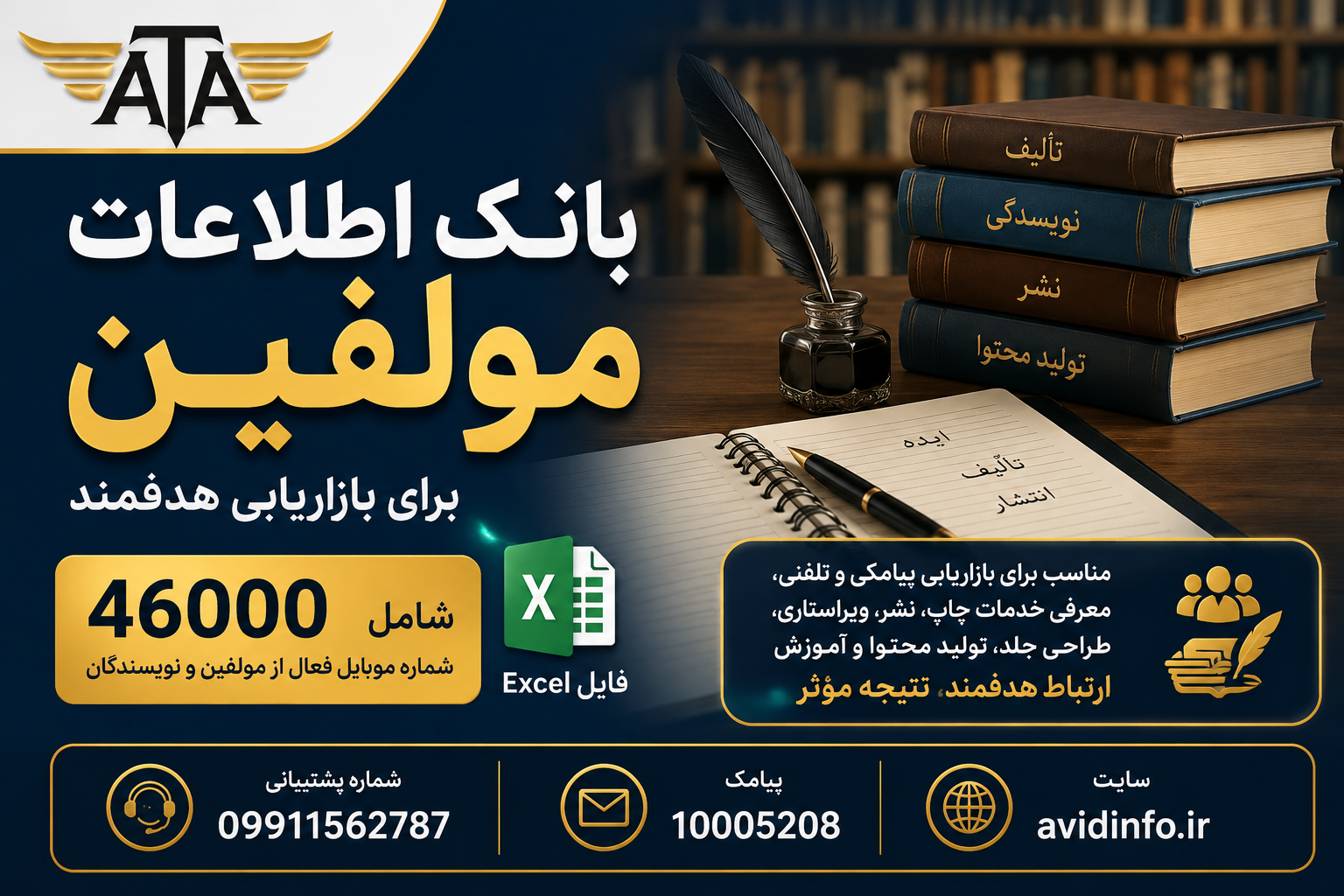 بانک اطلاعات مولفین؛ ۴۶۰۰۰ شماره موبایل