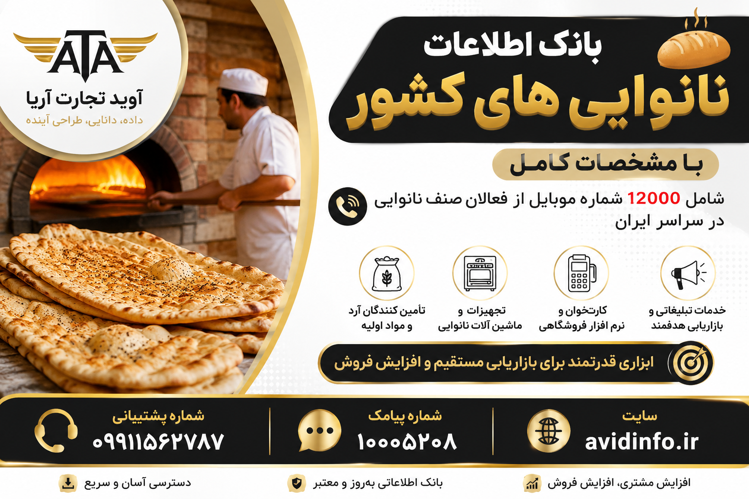بانک اطلاعات نانوایی‌های کشور؛ ۱۲۰۰۰ شماره موبایل
