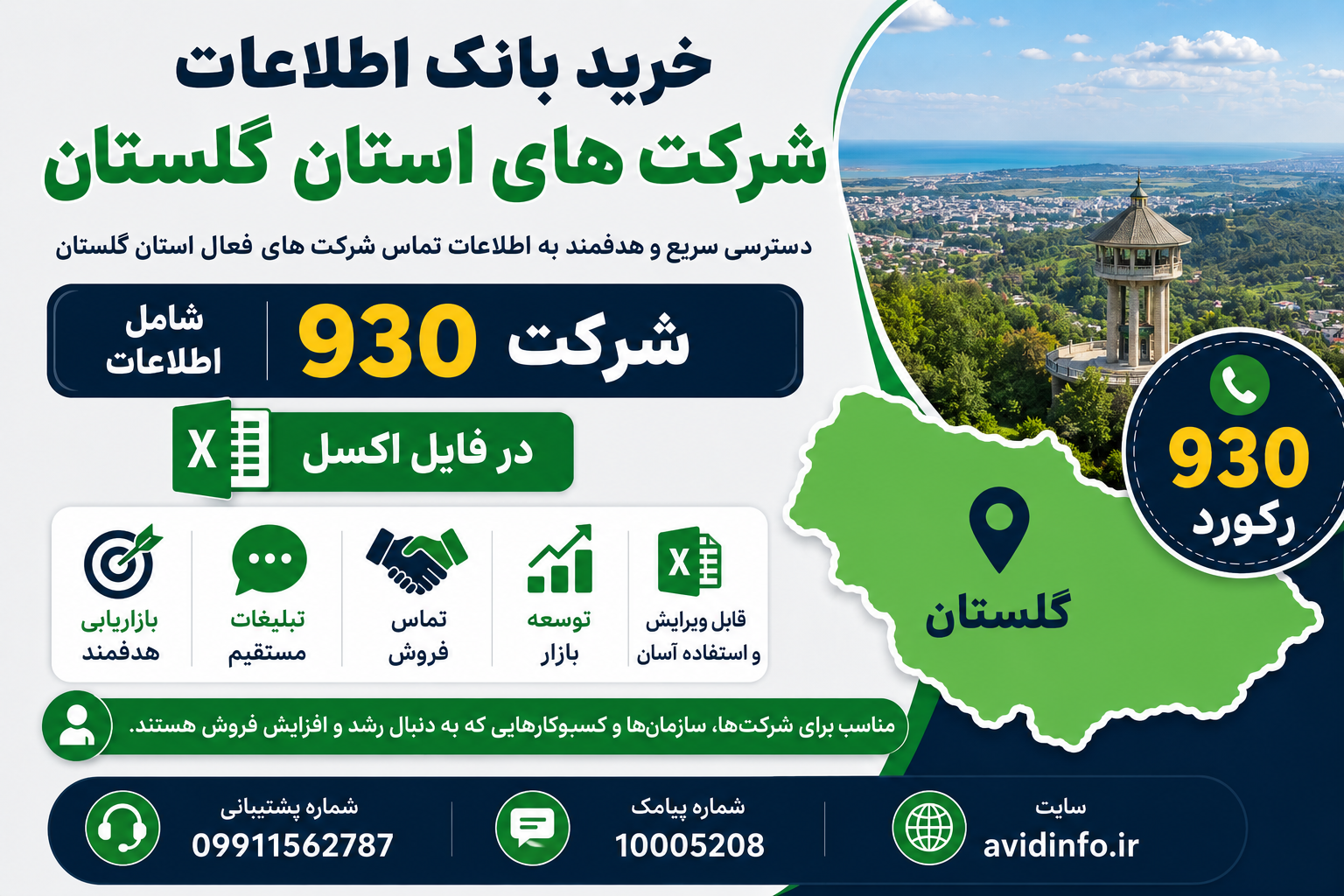بانک اطلاعات شرکت های استان گلستان | ۹۳۰ رکورد اطلاعات شرکت‌ها