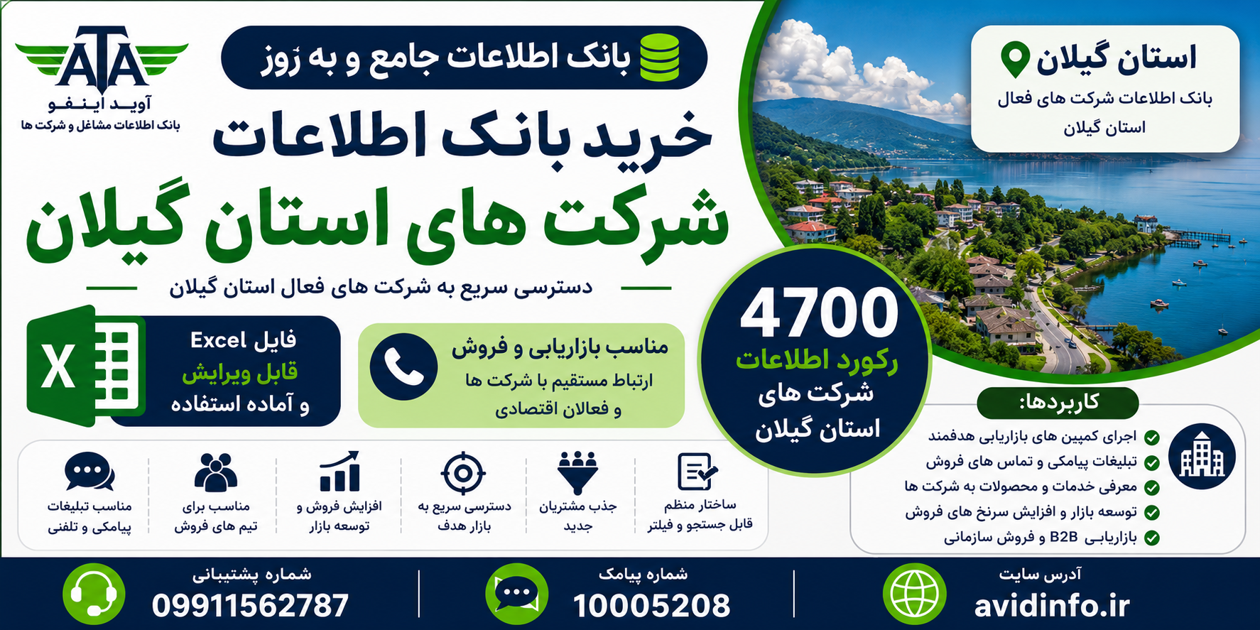 بانک اطلاعات شرکت های استان گیلان | ۴۷۰۰ رکورد اطلاعات شرکت‌ها