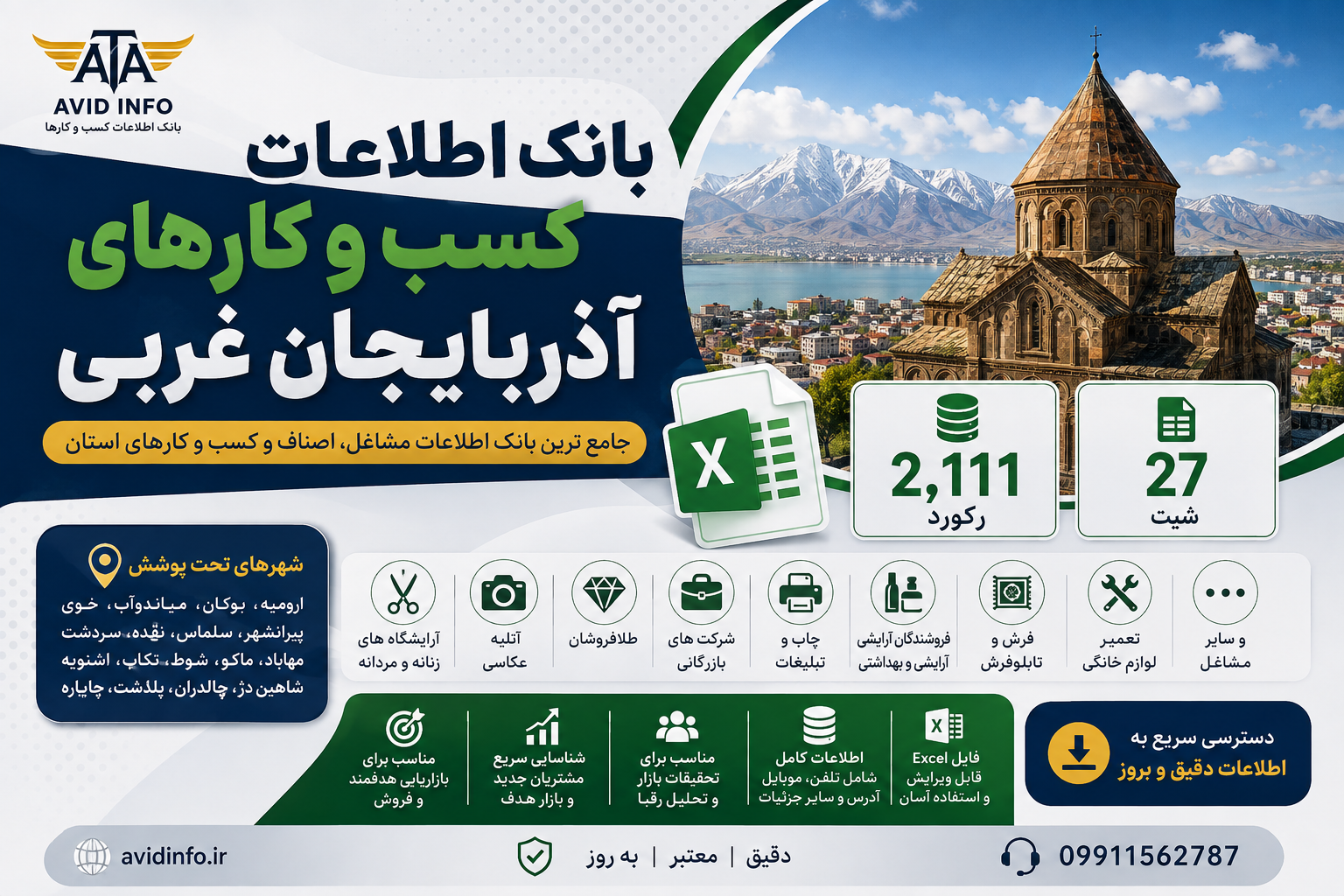 بانک اطلاعات و شماره موبایل کسب و کارهای آذربایجان غربی | ۲۱۱۱ رکورد