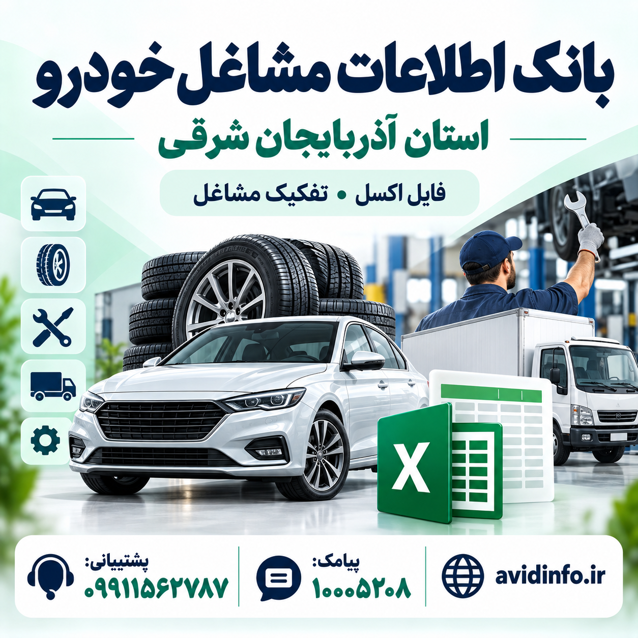 بانک اطلاعات و شماره موبایل مشاغل خودرویی آذربایجان شرقی | ۳۴۶۸ رکورد