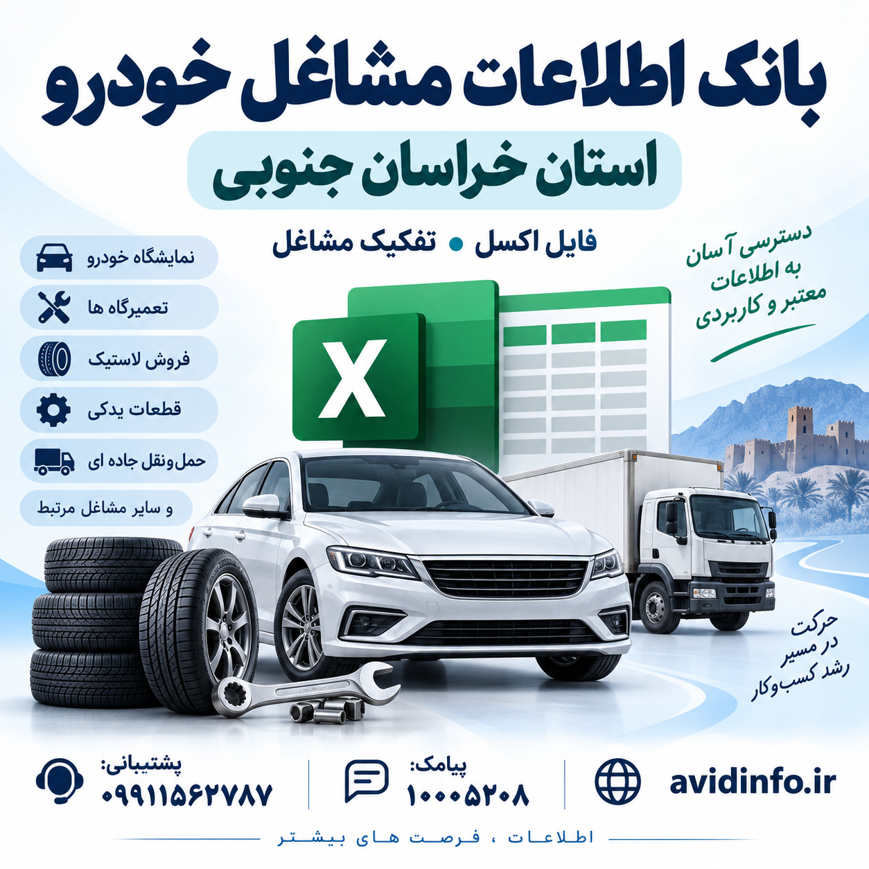 بانک اطلاعات و شماره موبایل مشاغل خودرویی خراسان جنوبی | ۶۱۲ رکورد